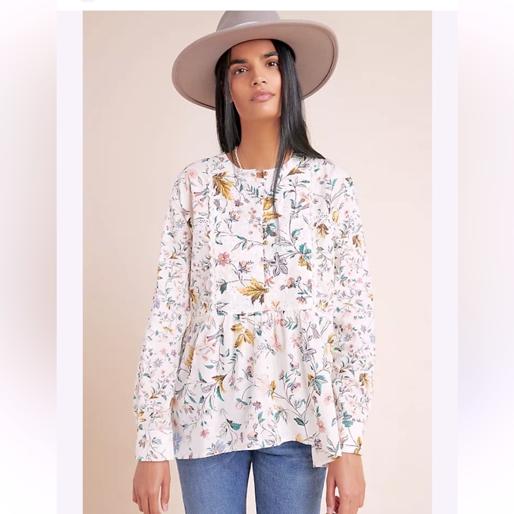 Anthropologie baby doll blouse